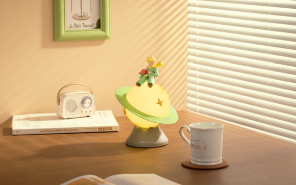 Le Petit Prince Rose Planet Lamp