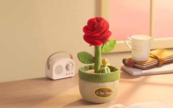 The Little Prince Rose Plush Potted Plant Ornament | MarTUBE & Le petit prince®︎