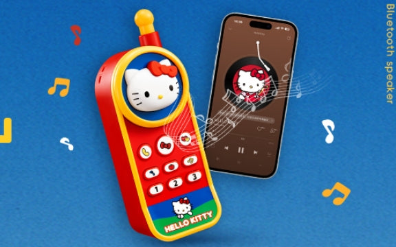 Retro Charm Meets Modern Tech: Hello Kitty Brick Cell Phone-Style Bluetooth Speaker