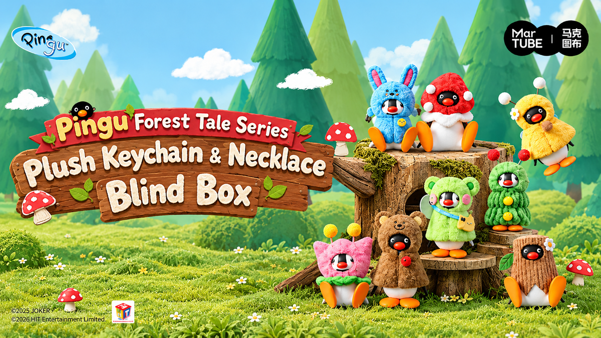 pingu forest tale series plush keychain