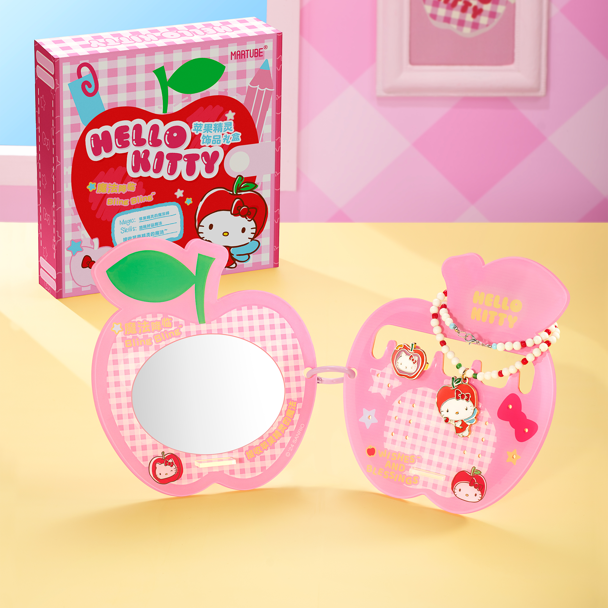 MarTUBE Set de regalo de joyería Hello Kitty Apple Fairy