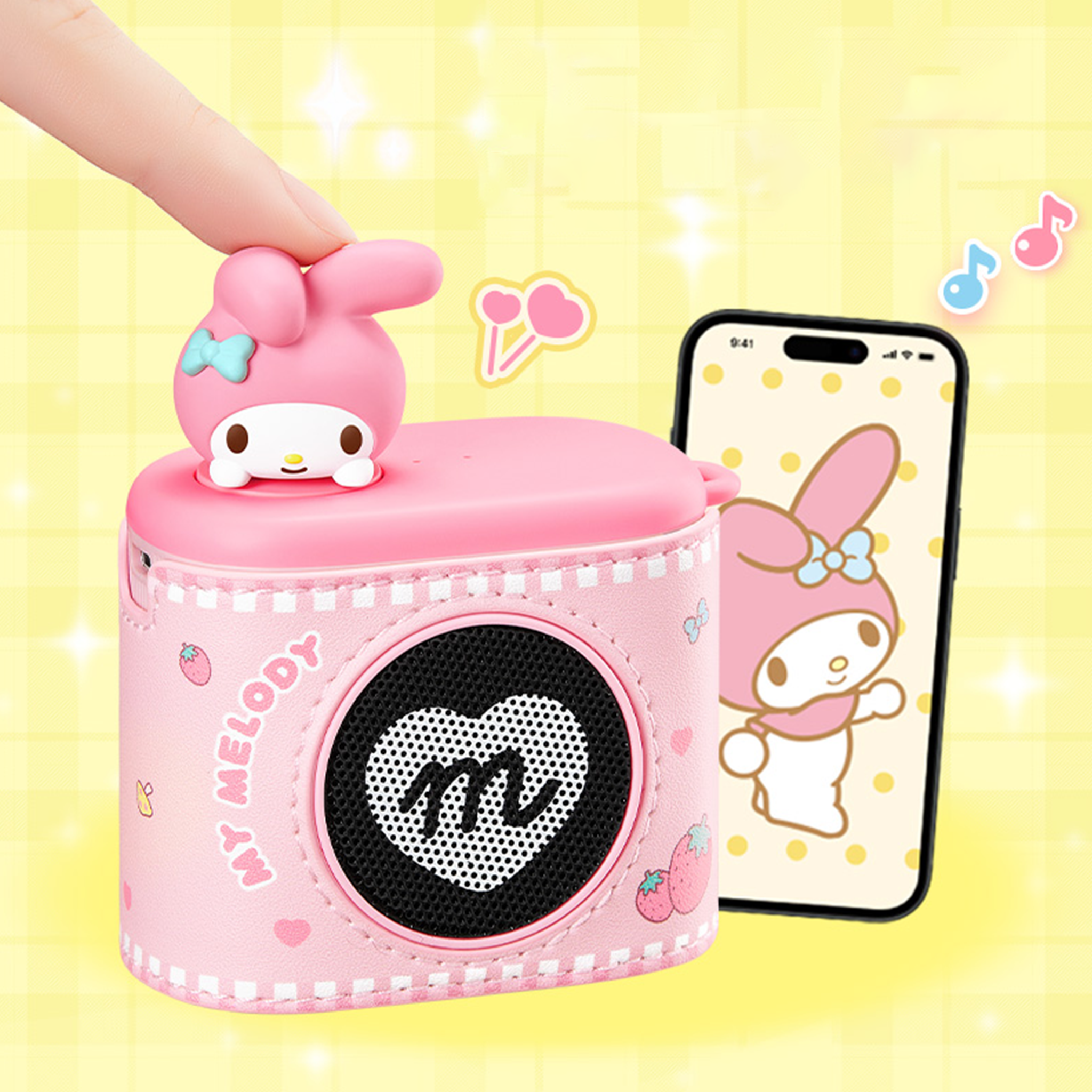 MarTUBE x Sanrio My Melody Camera Portable Speakers Bluetooth Wireless