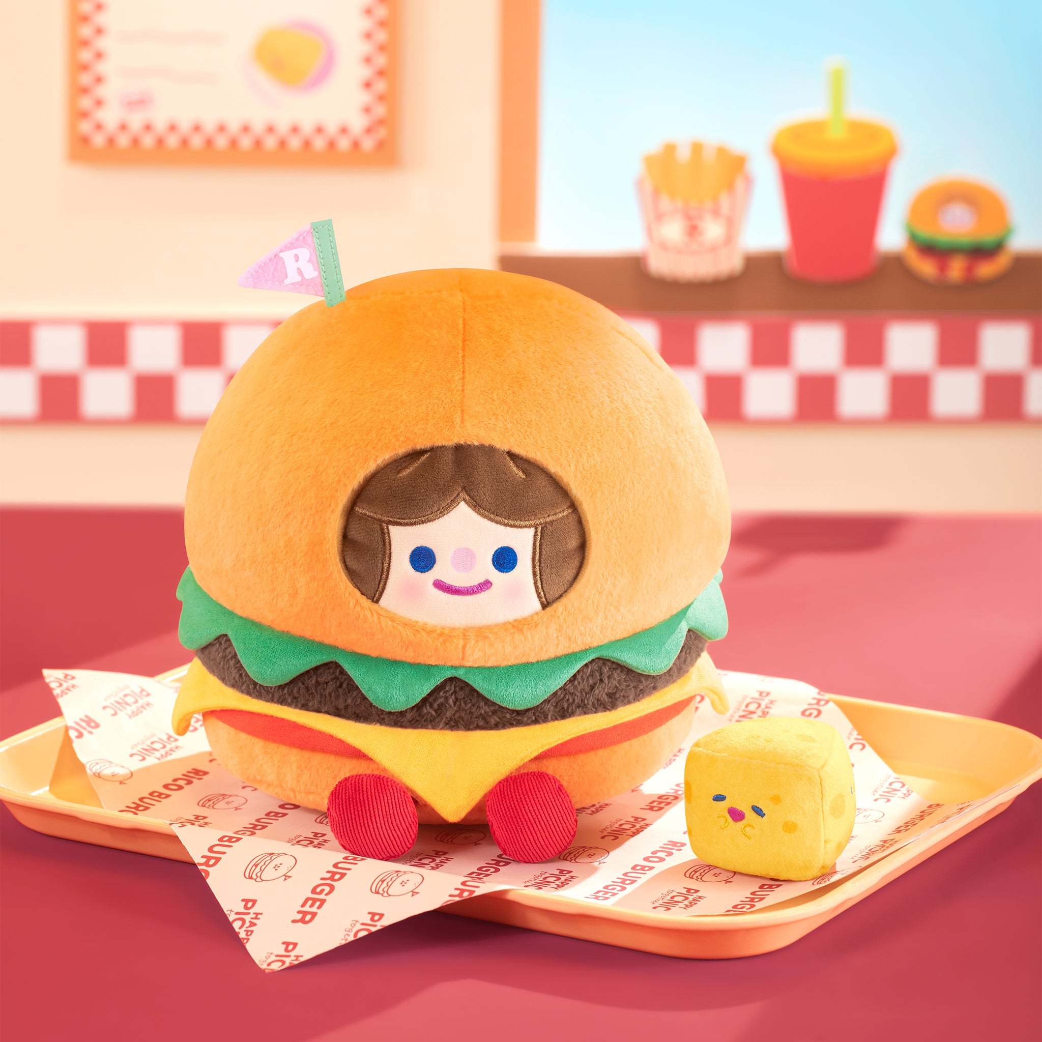 MarTUBE x RiCO Cheeseburger Doll Cute Gift