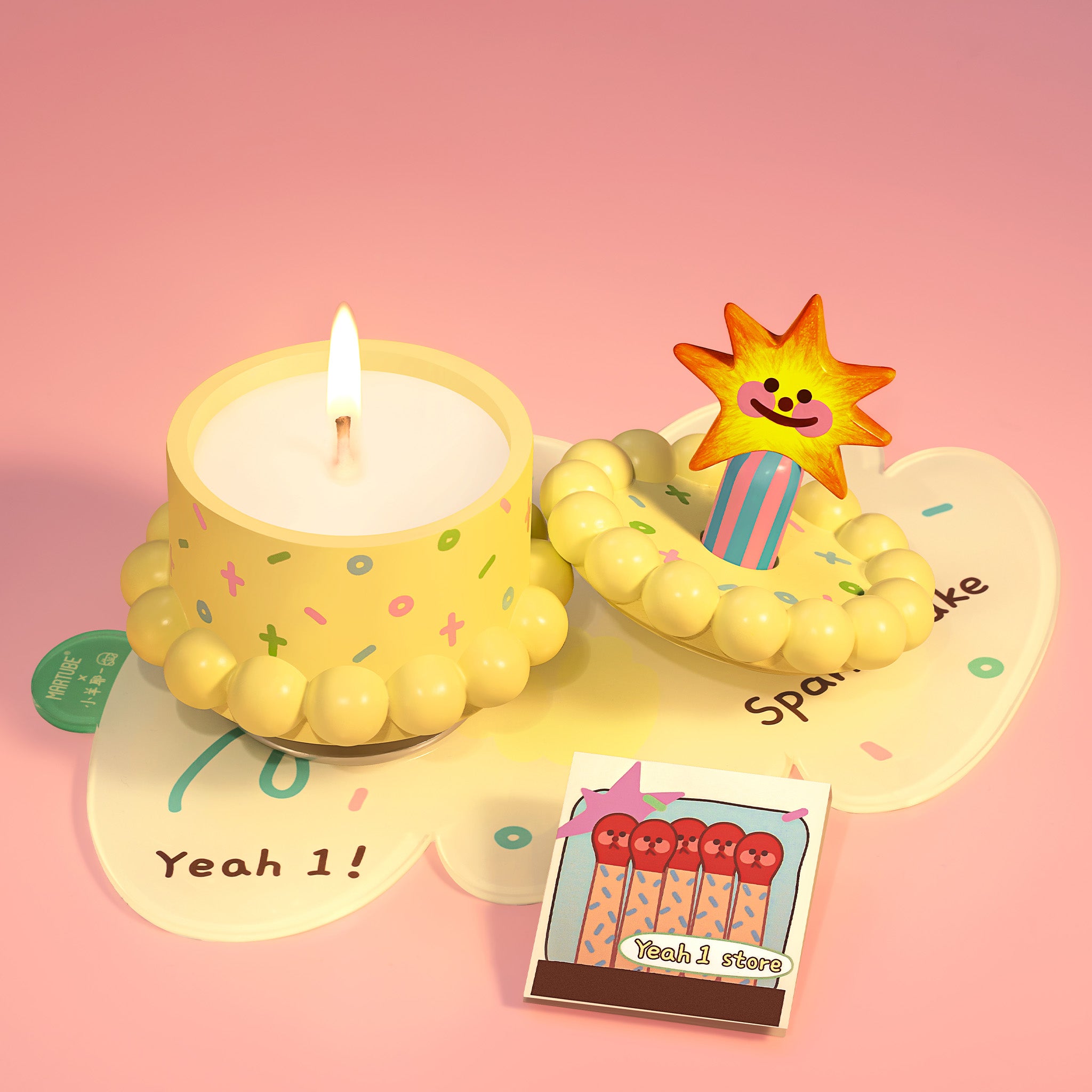 MarTUBE Set de regalo musical con vela para tarta Little Star