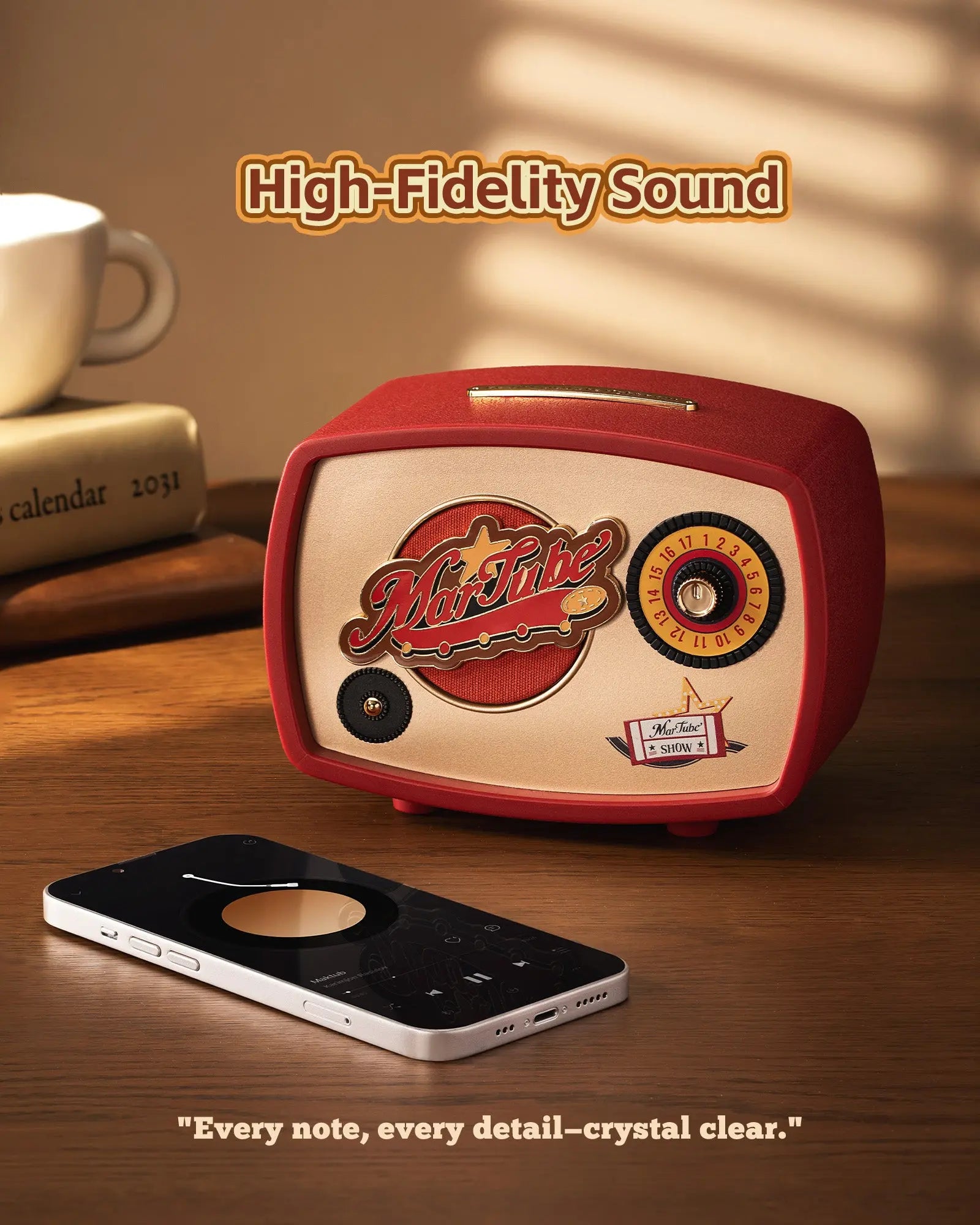 Retro Western Bluetooth Speaker HD Sound Portable Wireless Night Light Cute Speaker Martube