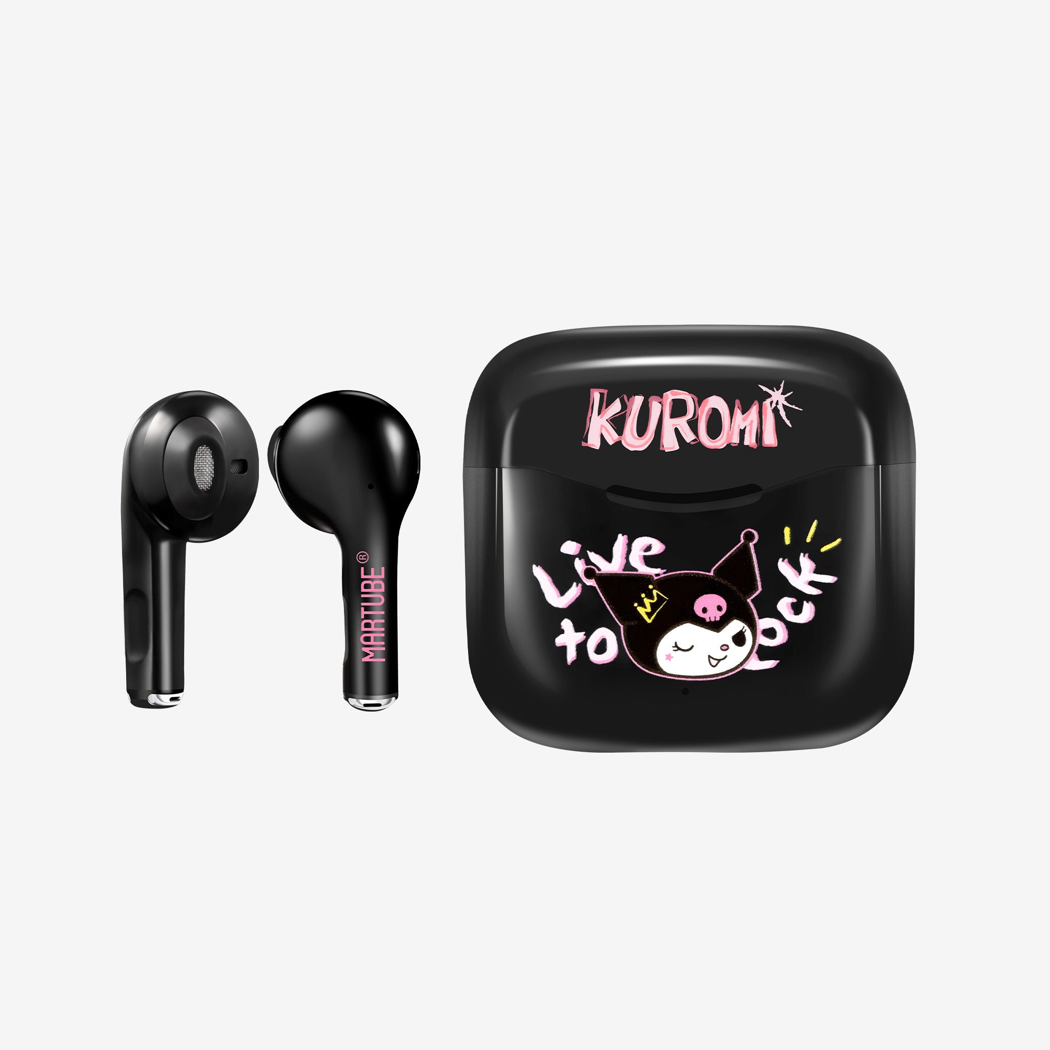 MarTUBE x Sanrio Kuromi Sweetheart Headphones Earphones Wireless Earbuds