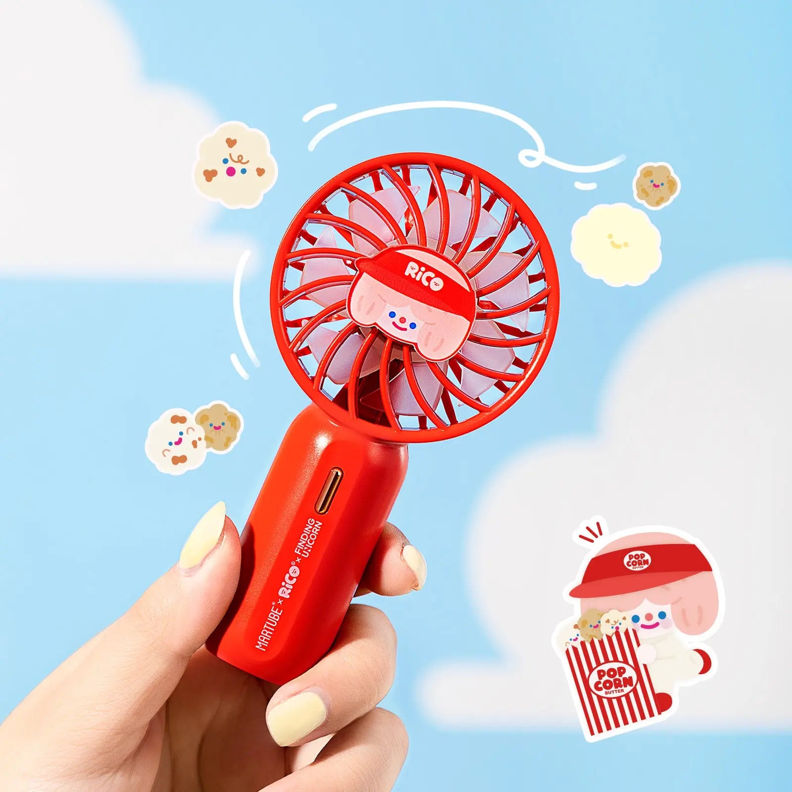 Mini Handheld Fan，Powerful Portable Fan with 3 Speeds Martube