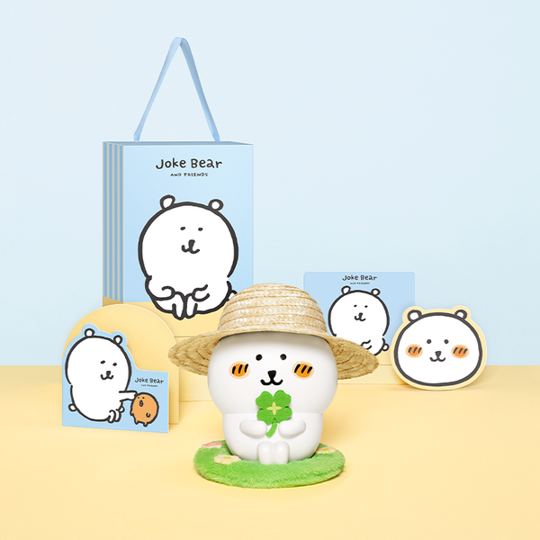 Joke Bear Straw Hat Edition Cute Bluetooth Speaker Set with Straw Hat Accessory
