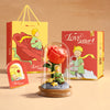 The Little Prince (Le Petit Prince) Rose Lamp - Enchanted Red Rose Glass Dome Night Light, Interactive Bedside Lamp with Timer Function, Romantic Gift for Mom, Wife, Girlfriend on Mother’s Day & Anniversary -  MarTUBE®