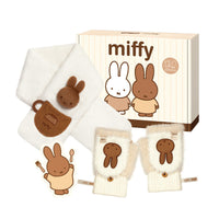 Miffy Plush Scarf and Mittens Set with Decorative Gift Box