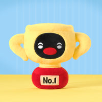 Pingu Plush Champion Trophy– Soft Plush Cup Doll, Cute Desk Storage & Stationery Holder – MarTUBE®