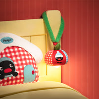 Pingu Apple Plush Christmas Light – Soft Decorative Hanging Lamp with 3 Light Modes, Cozy Holiday Ambience & Cute Apple Design – Perfect for Christmas Night Décor - MarTUBE®︎