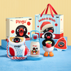 Pingu Christmas Stainless Steel Tumbler Gift Box, Food-Grade Interior, Dual-Use Lid, 6-10h Temperature Control, Plush Christmas Sock & Cute Crossbody Bag- MarTUBE®