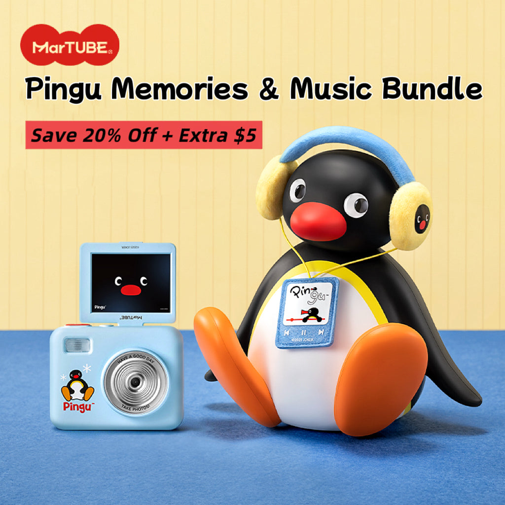 Pingu Memories & Music Bundle - Pingu CCD Digital Camera with 16GB