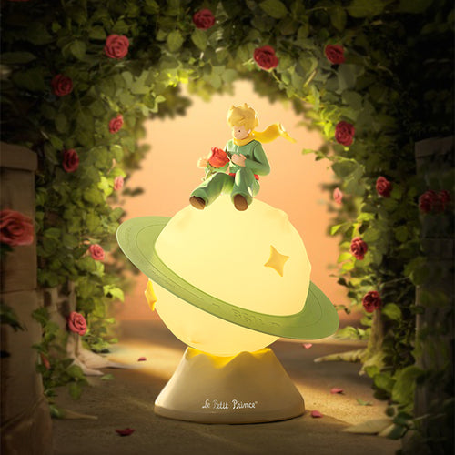 Lámpara Planeta Rosa de El Principito (Le Petit Prince) - 2 niveles de brillo ajustables, control táctil, modo de luz de respiración con temporizador inteligente y compañero de sueño, rotación de 360° B612 Planet, 3 modos de iluminación - MarTUBE®