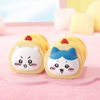 Chiikawa and Hachiware Plush Roll Cake Hand Warmers side-by-side