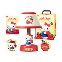 Hello Kitty Voice-Activated Apple Desk Lamp - 3 Adjustable Brightness Levels, with Smart Timer, Old-fashioned Pull-wire Switch - Fun Desk Decor & Gift - MarTUBE®