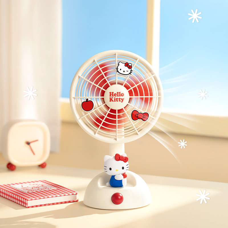 Hello Kitty Rave Fan Hello Kitty Desktop Oscillating Fan - Cute Hello Kitty Desk Fan with 3 ...
