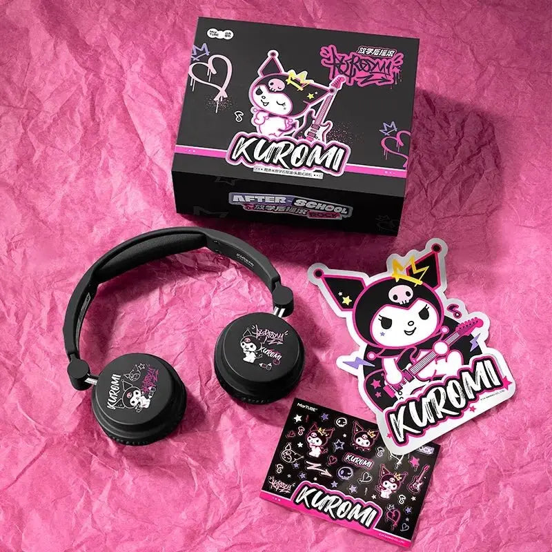 Kuromi After School Rock - Over - Ear Headphones - Martube Kuromi headphones - MarTUBE