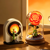 The Little Prince (Le Petit Prince) Rose Lamp - Enchanted Red Rose Glass Dome Night Light, Interactive Bedside Lamp with Timer Function, Romantic Gift for Mom, Wife, Girlfriend on Mother’s Day & Anniversary -  MarTUBE®