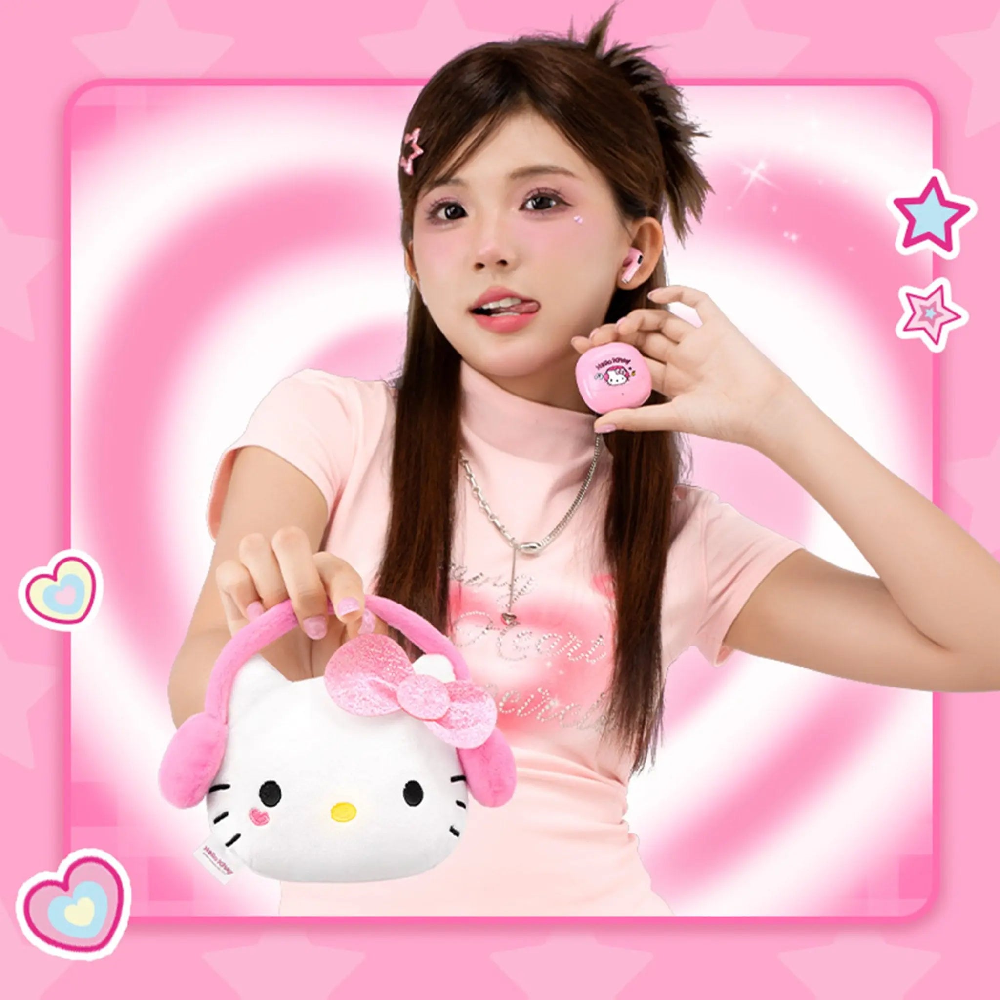 MarTUBE®︎ x Sanrio Hello Kitty Diary Music Headphone for Android and iPhone Earphone Wireless Earbuds - MarTUBE