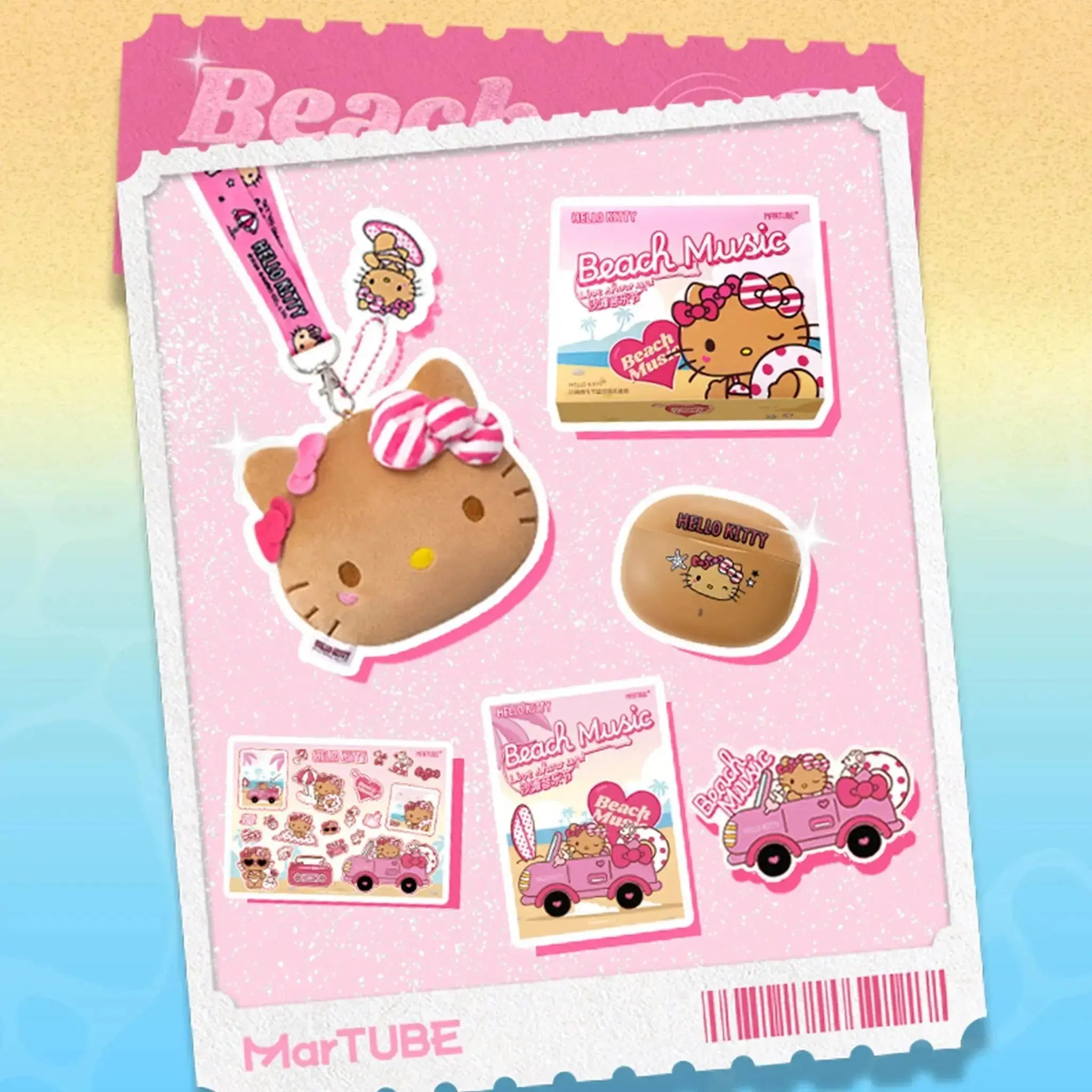 MarTUBE Hello Kitty Beach Music Auriculares para Android e iOS