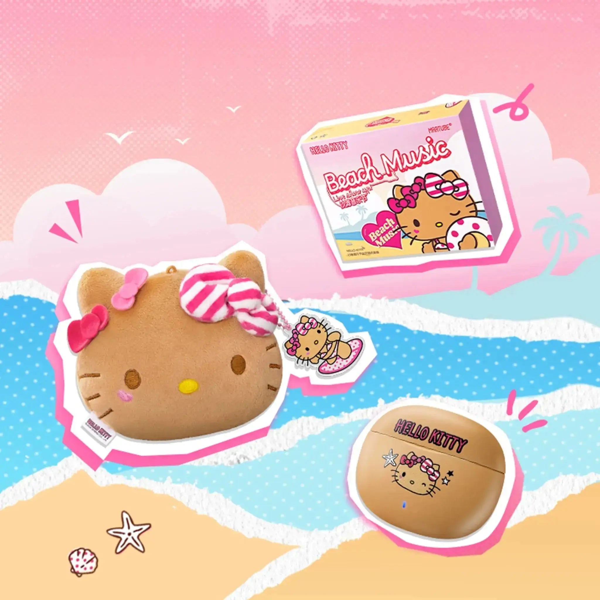 MarTUBE Hello Kitty Beach Music Auriculares para Android e iOS