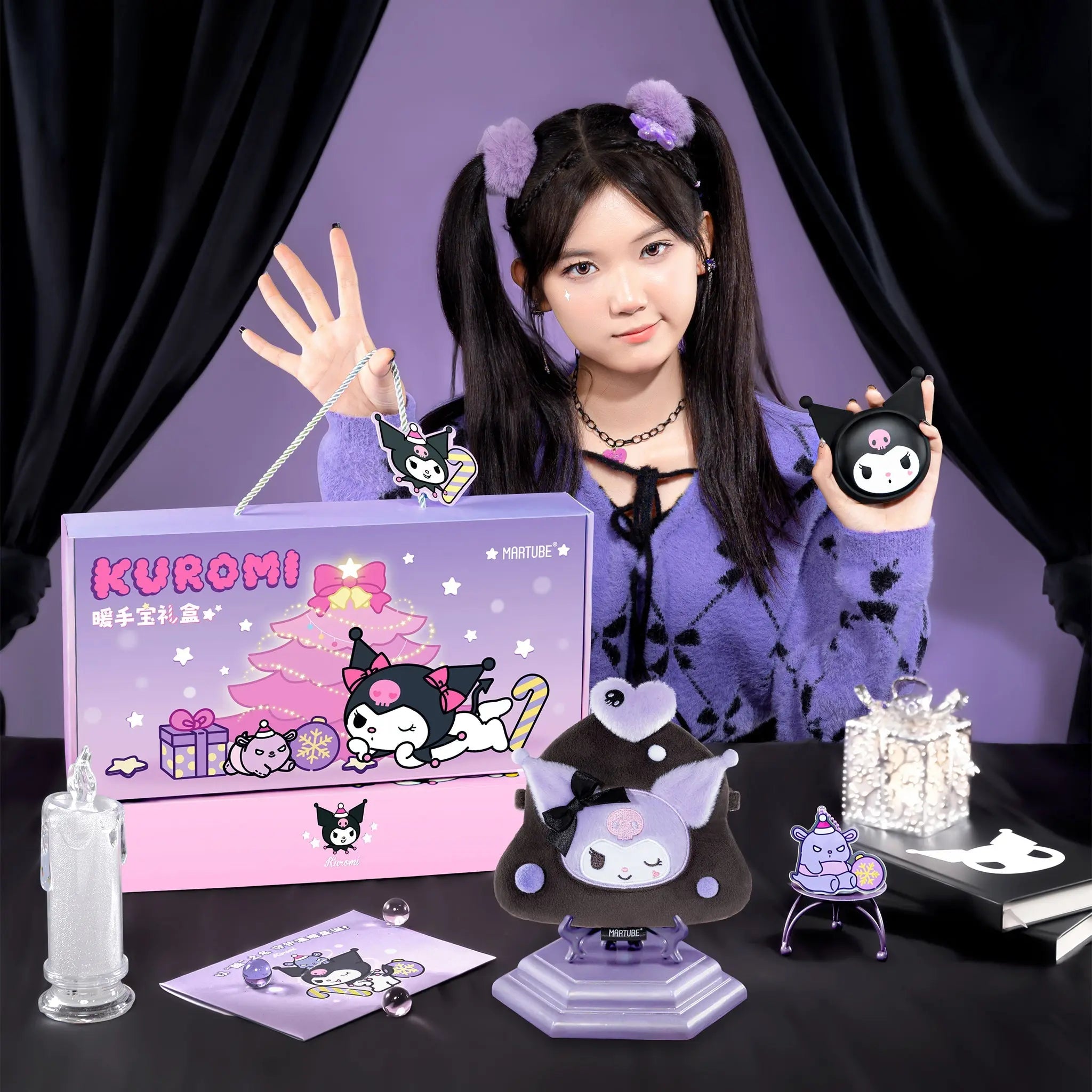 MarTUBE®︎ x Sanrio Kuromi Hand Warmer Power Bank Hand Warmer 2 - in - 1 - MarTUBE