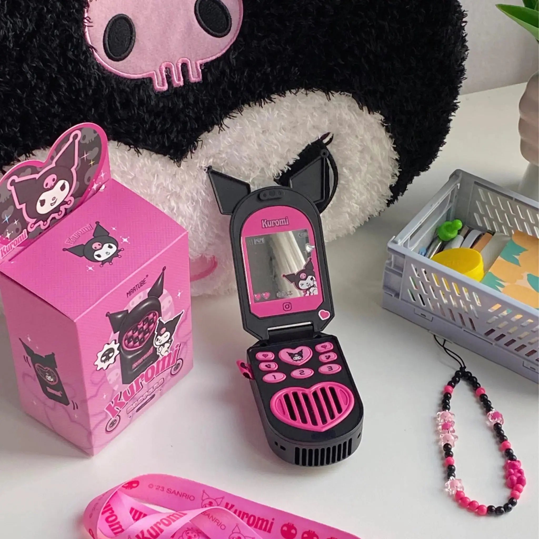 MarTUBE®︎ x Sanrio Kuromi Portable Mini Hanging Neck Electric Fan - MarTUBE