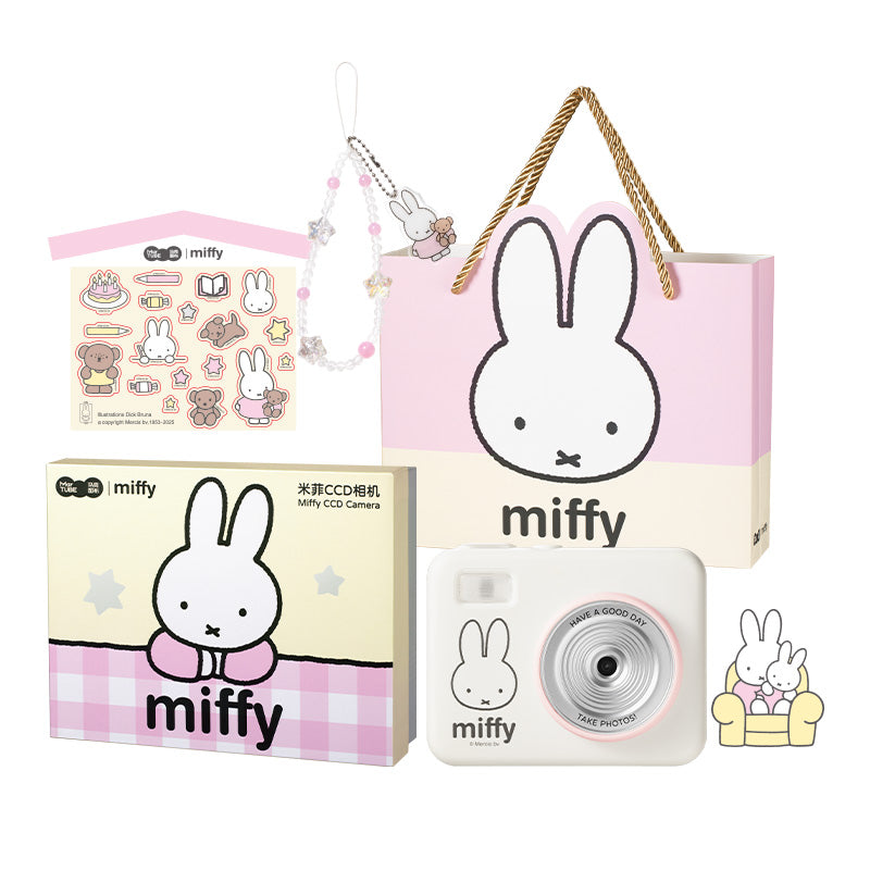 White Miffy CCD Digital Camera Kit with Pink Gift Bag - MarTUBE