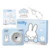 Miffy Dreamy Island Series Blue Camera set with sticker sheet, charm strap, and gift box