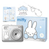 Miffy Dreamy Island Series Silver Camera set with sticker sheet, charm, and packaging