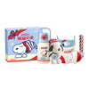 Snoopy tumbler gift box set with plush and sleeve on white background